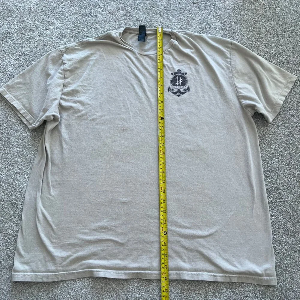 Phinehas Pull Me Out Of The Water Graphic Beige Brown Streetwear Skater Shirt 2X - Picture 5 of 6